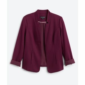 41 Hawthorn Stella Notched Collar Ponte Blazer - Dark Purple (Plum) - M